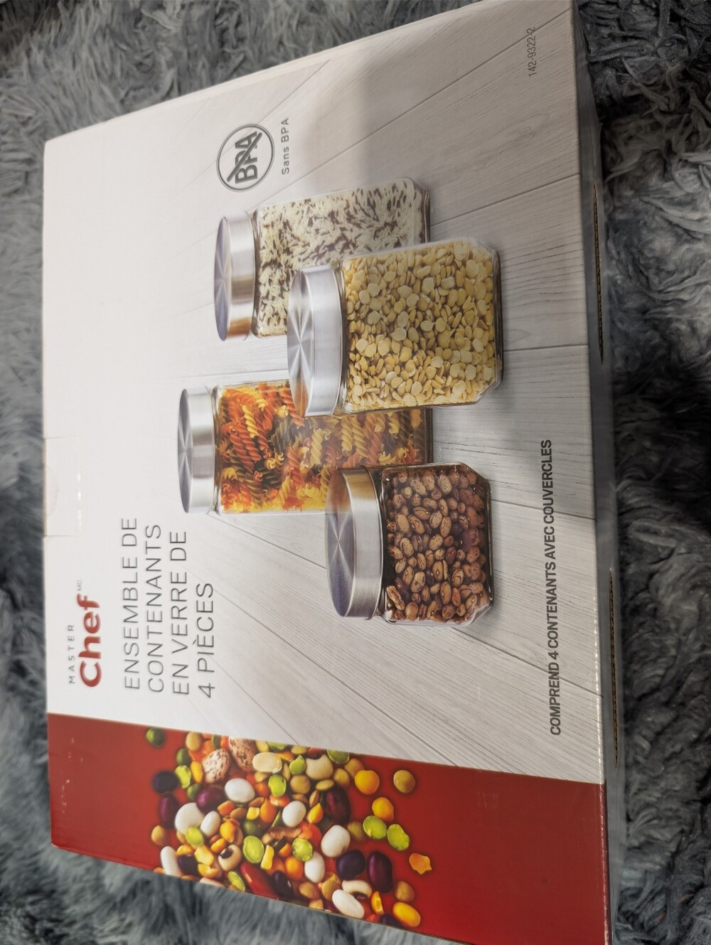 Glass Storage Jars Set - Stainless Lid - Clear